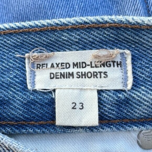 Madewell Relaxed Mid Length Denim Jean Shorts Mid Wash - 23 - Picture 6 of 6